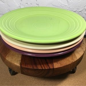 Fiesta Luncheon Plates- set of 4 Chartreuse, Ivory, Apricot and Heather